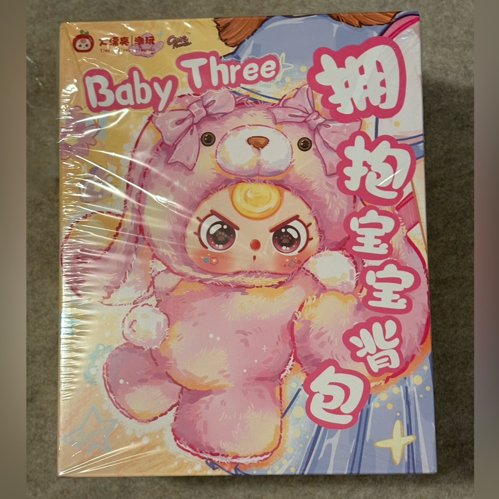 Baby Three 400% Hugging Backpack CONFIRMED Pink Bunny - Picture 2 of 9